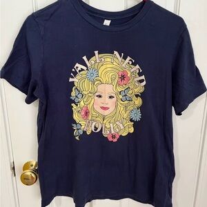 Dolly Parton Graphic Tee with Floral Design